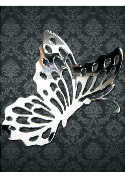 M3 Decorium Butterfly Season Dekoratif Ayna Gümüş