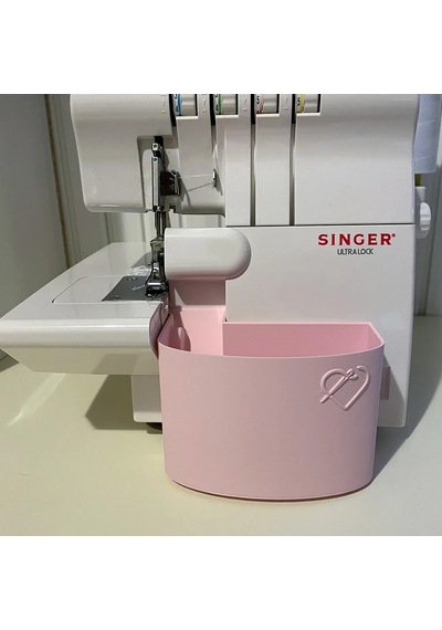 Singer Overlok Makinası Çöp Kutusu Xl Pembe