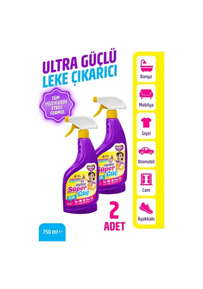 Süper Güç Etkili Leke Çıkarıcı Sprey, 750 Ml, 2'li Set
