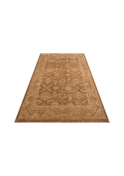 Shiraz Shr 01 Beige Vintage Eskitme Tarzı Yumuşak Dokulu Salon Halısı Oturma Odası Halısı Bej