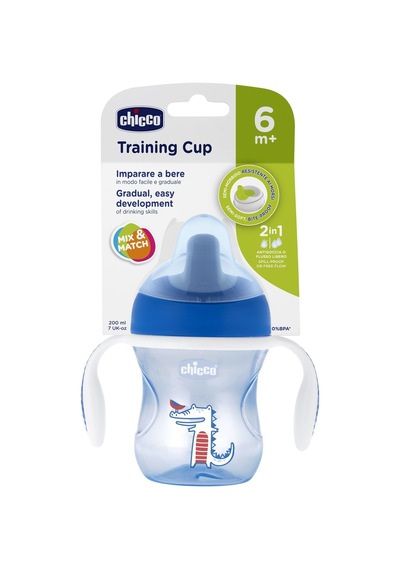Chicco Yarı Yumuşak Uçlu Eğitim Bardağı 200 ml 6 Ay+ Erkek Yeşil