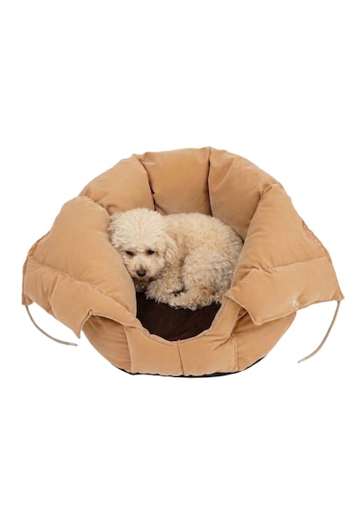 Reyo Max Design Maxie Dream Pouch Kedi Yuvası Ve Köpek Yatağı Latte Yumuşak, Konforlu Peluş Kedi Evi Ve Evcil Hayvan Yatağı