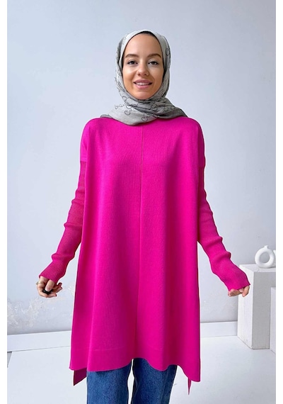 Kahijab Mira Merserize Tunik - Fuşya Fuşya