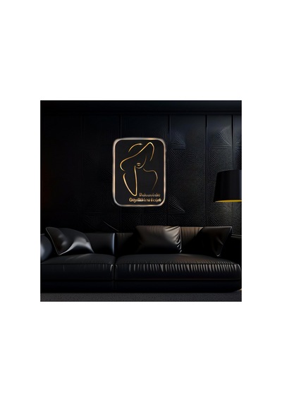 Led Işıklı Kişiselleştirilebilir Kadın Temalı Tablo Fragile Dekoratif Gece Lambası Sarı - 737247434 Sarı