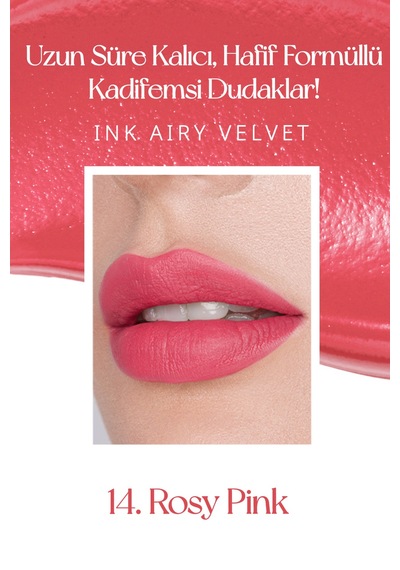 Peripera Ink Airy Velvet Ruj 14 Rosy Pink
