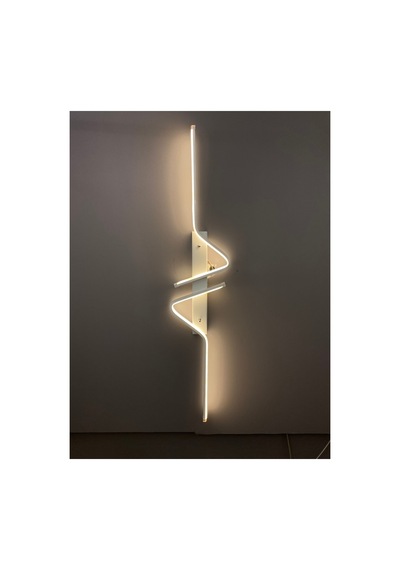 Yüksek Aydınlatmalı Z Model Beyaz Led Aplik Avize Modern, 3 Renk Aydınlatma