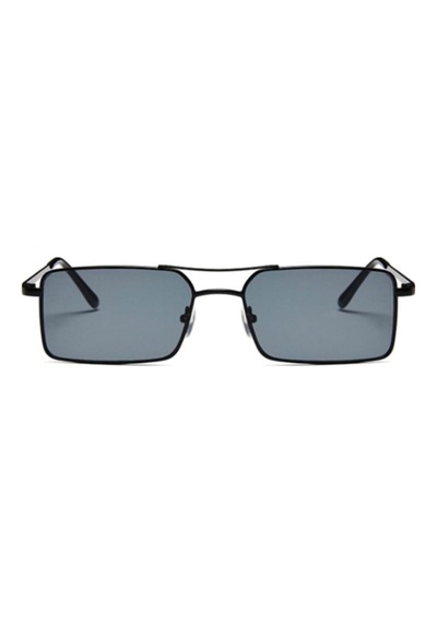 Drizmo Dörtgen Unisex Retro Güneş Gözlüğü Siyah