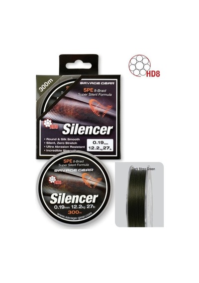 Savage Gear Hd8 Silencer Braid 300 Mt Green Örgü İp 0,36 Mm