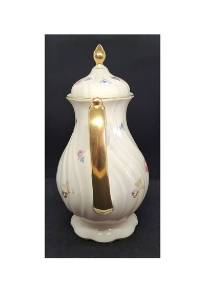 Thomas Ivory Büyük Boy Porselen Fincan Takımı Parçası Vintage Pot 1.7 L Gri