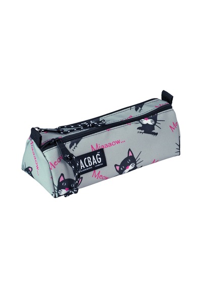 Jacbag Dual Prıme-çift Bölmeli Üçgen Tip Kalem Kutusu Dual Prime-miyav renkli