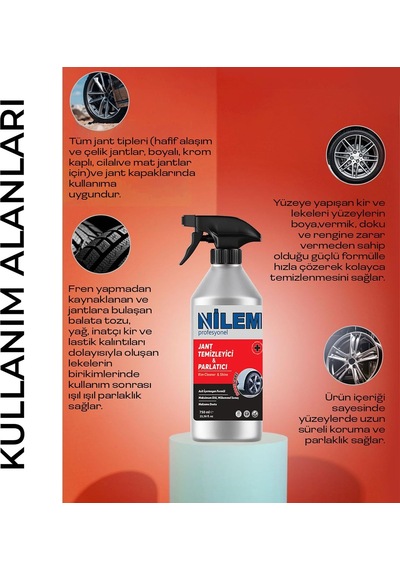 Profesyonel Jant Temizleyici Ve Parlatıcı 750 Ml