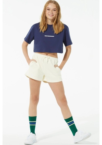 Stba Soon To Be Announced Essentials Women's Short Kadın Pamuk Şort Krem
