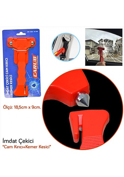 Carub Oto İmdat Çekici Cam Kırıcı + Kemer Kesici