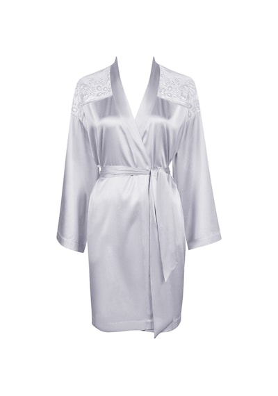 Aubade Midnight Whisper Kimono Zarif Seide Ve Dantel Detaylı Gri