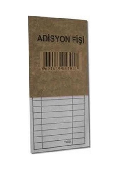 Küçük Boy Adisyon Fişi 12'Li