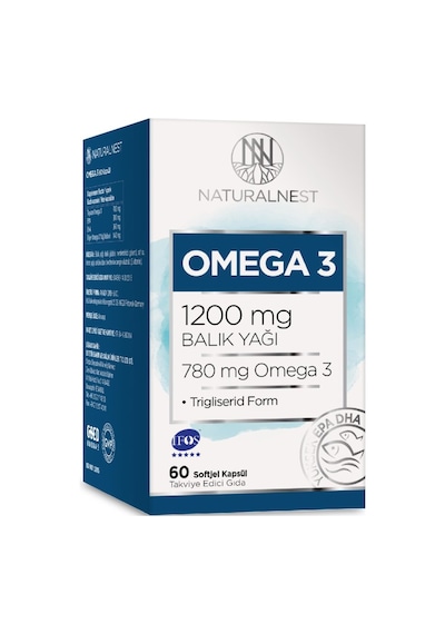 Naturalnest Omega 3 Balık Yağı 1200 Mg 60 Kapsül
