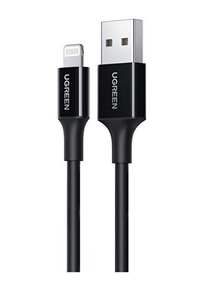 Apple iPhone Uyumlu Lightning 2.4a Data Ve Şarj Kablosu Siyah 1 Metre