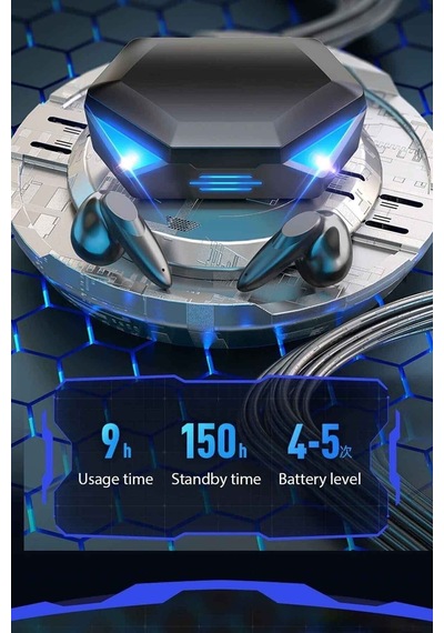Bluetooth Oyucu Kulaklığı G20 Son Sürüm Düşük Gecikmeli Siyah Gaming Kulaklık