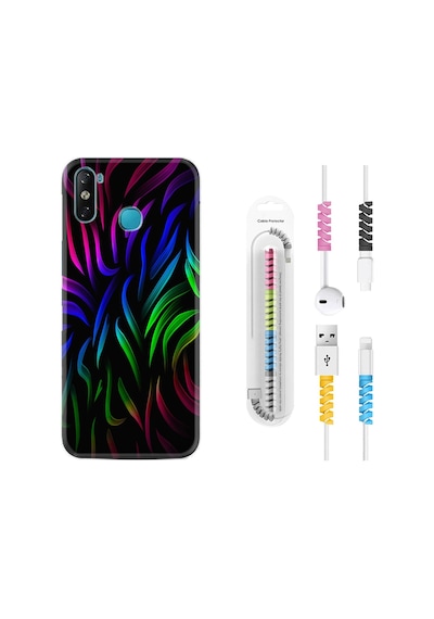 Infinix Smart 4 Kılıf Kablo Koruyuculu Color Lines 1698