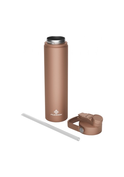 Puccon 750 Ml Kahverengi Paslanmaz Çelik Termos/matara/suluk