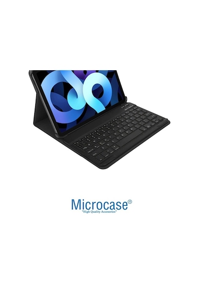 Apple Uyumlu iPad  Air 5. Nesil 10.9 Bluetooth Klavyeli Standlı Kılıf - Bkk1
