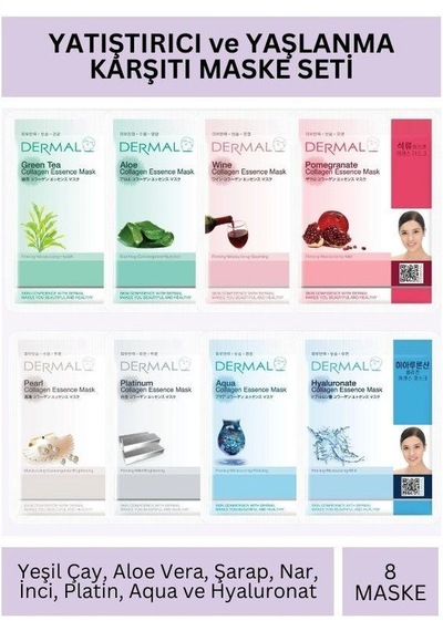 Dermal Yatıştırıcı Ve Kolajen Maske Seti 23gr X 8adet
