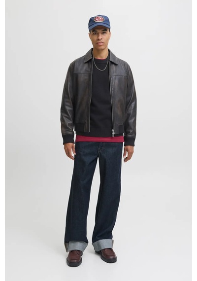 Jack & Jones Jornorrebro Knit Crew Neck Sn Erkek Kazak 12282728 Siyah