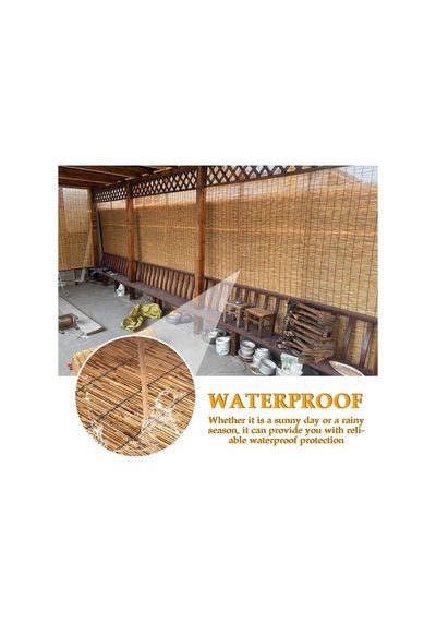 Bambu Gizlilik Çit, 50 160 Cm Yüksekliğinde, Dekoratif Çit Rulosu, Bambu Perde, Dış Mekan Flanşlı, Veranda,