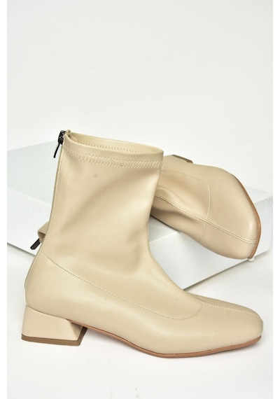 Fox Shoes T642749009 Bej Streç Kadın Bot Bej
