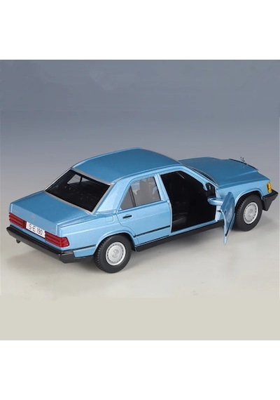 Bburago 1:24 Mercedes-benz 190e Alaşım Spor Araba Modeli Diecast Metal Retro Blue