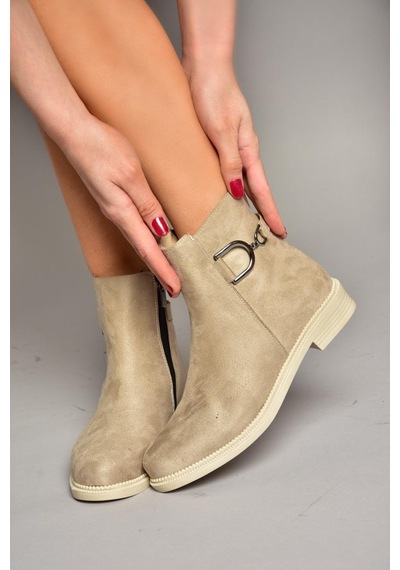 Fox Shoes T239004702 Bej Süet Kadın Bot Bej-süet Bej