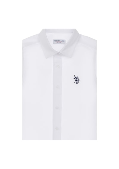 U.S. Polo Assn. Kız Çocuk Beyaz Uzun Kollu Basic Gömlek 50306588-VR013