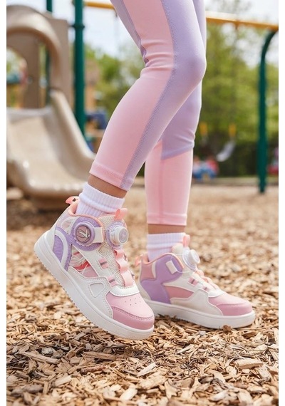 Fort Teery Cool Anatomik Hafif Akıllı Bağcıklı Sneaker Kız Çocuk Ayakkabı Pudra