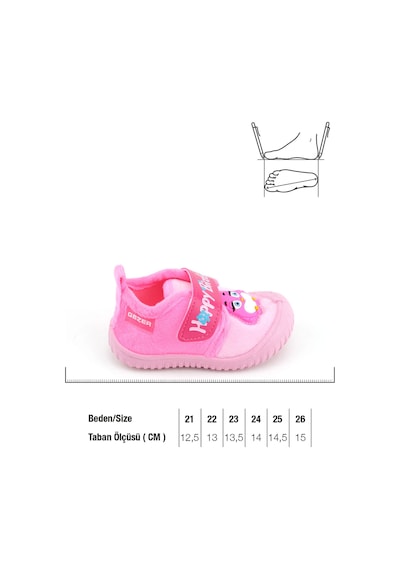 Gezer Kışlık Cırtlı Ayarlanabilir Rahat Taban Happy Birds Bebe Kız Panduf Ayakkabı Ga2kbm.03364.00.y61.b42 Fuşya