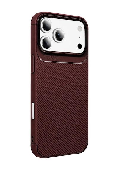 Apple iPhone Uyumlu 18 Pro Max Auto Focus Karbon Kapak - Bordo Çok Renkli