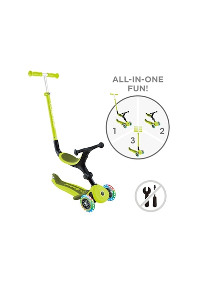 Globber Go Up Active Işıklı Scooter - Yeşil