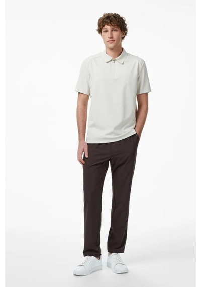 Nautica Erkek Krem Regular Fit Polo Yaka T-shirt-14502