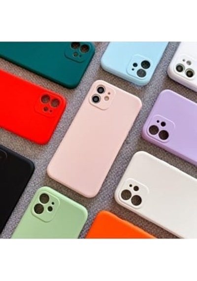- İphone 11 Uyumlu Köşeli Lansman Kılıf, Kadife İç Yüzeyli Darbe Emici Silikon Koruma İphone 12 Görünümlü Köşeli Görünüm - Gece Mavisi 50 x 22