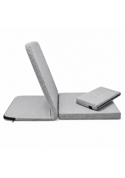 Meditasyon Sandalyesi İlave Yastıklı Backjack Xl Yoga, Nefes, Meditasyon Sandalyesi Duck Kumaş Gri
