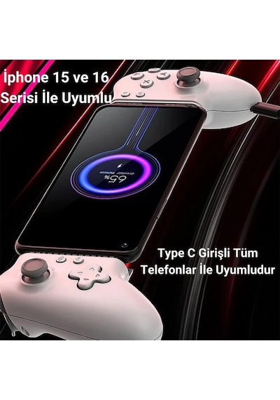 Coofbe 10000hz 36w Şarjlı Type-c Girişli Oyun Kolu Gamepad Telefon Oyun Konsolu Gamepad Joystick Tutucu Konsol
