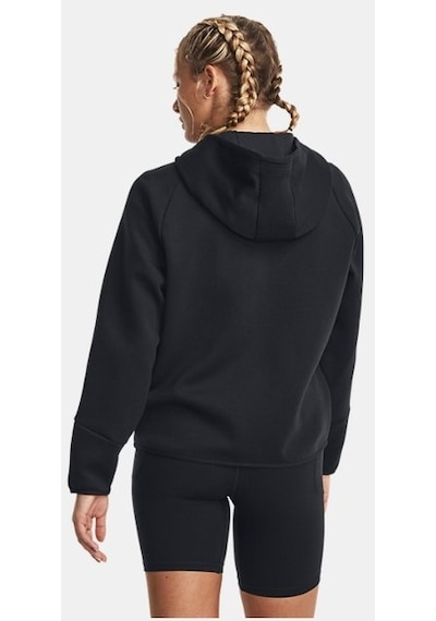 Under Armour Kadın UA Unstoppable Fleece Tam Boy Fermuarlı 1379842-001 Siyah