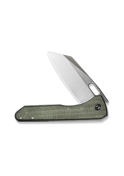 Civivi Nugz Flipper & Thumb Hole Knife Green Micarta Handle Kamp Çakı Yeşil