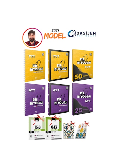 2027 Model Dr Biyoloji Tyt - Ayt 6lı Video Ders Kitabı Soru Bankası Ve Deneme Seti