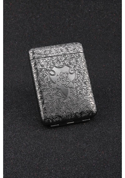 İşlemeli Retro Tasarım Metal Sigara Tabakası Siyah 23bm923ksr01 - 512923730