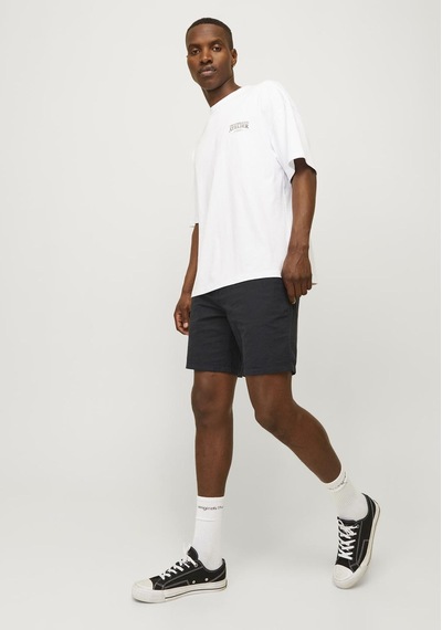 Jack & Jones Erkek Keten Karisimli Chino Sort - Tace 12248627 Black Vizon