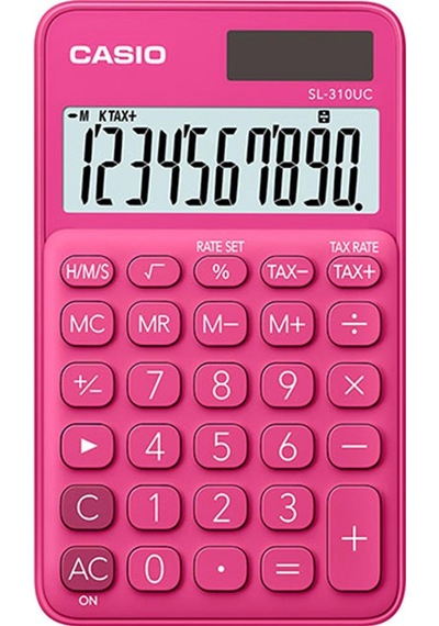 Casio Sl-310uc-rd Cep Tipi 10 Hane Koyu Pembe Hesap Makinesi Çok Renkli
