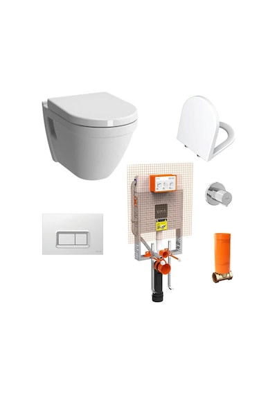 VitrA S50 Asma Klozet ve VitrA Gömme Rezervuar Tam Set