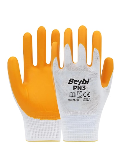 Beybi Pn3 Beyaz Sarı Eldiven 10