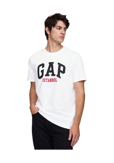 Gap Everyday Soft Gap Istanbul Logo T-shirt - 745261-10001 Beyaz