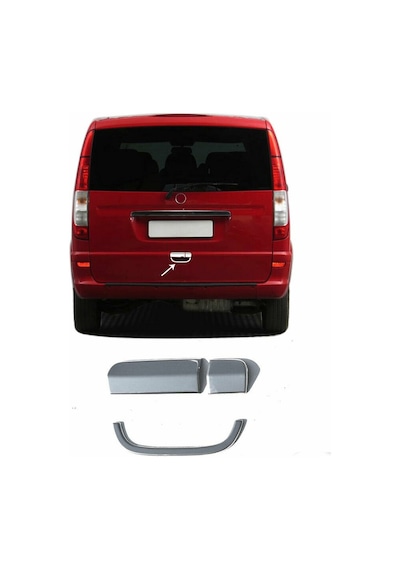 Mercedes Vito Krom Bagaj Açma 2004-2014 3 Parça Paslanmaz Çelik N11.4816